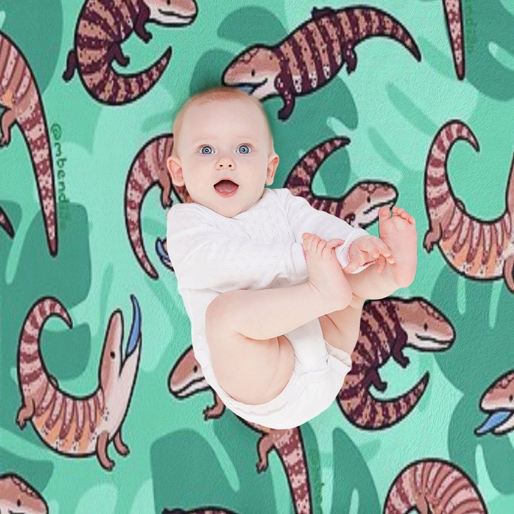 Blue Tongue Skink Versatility Throw Blanket