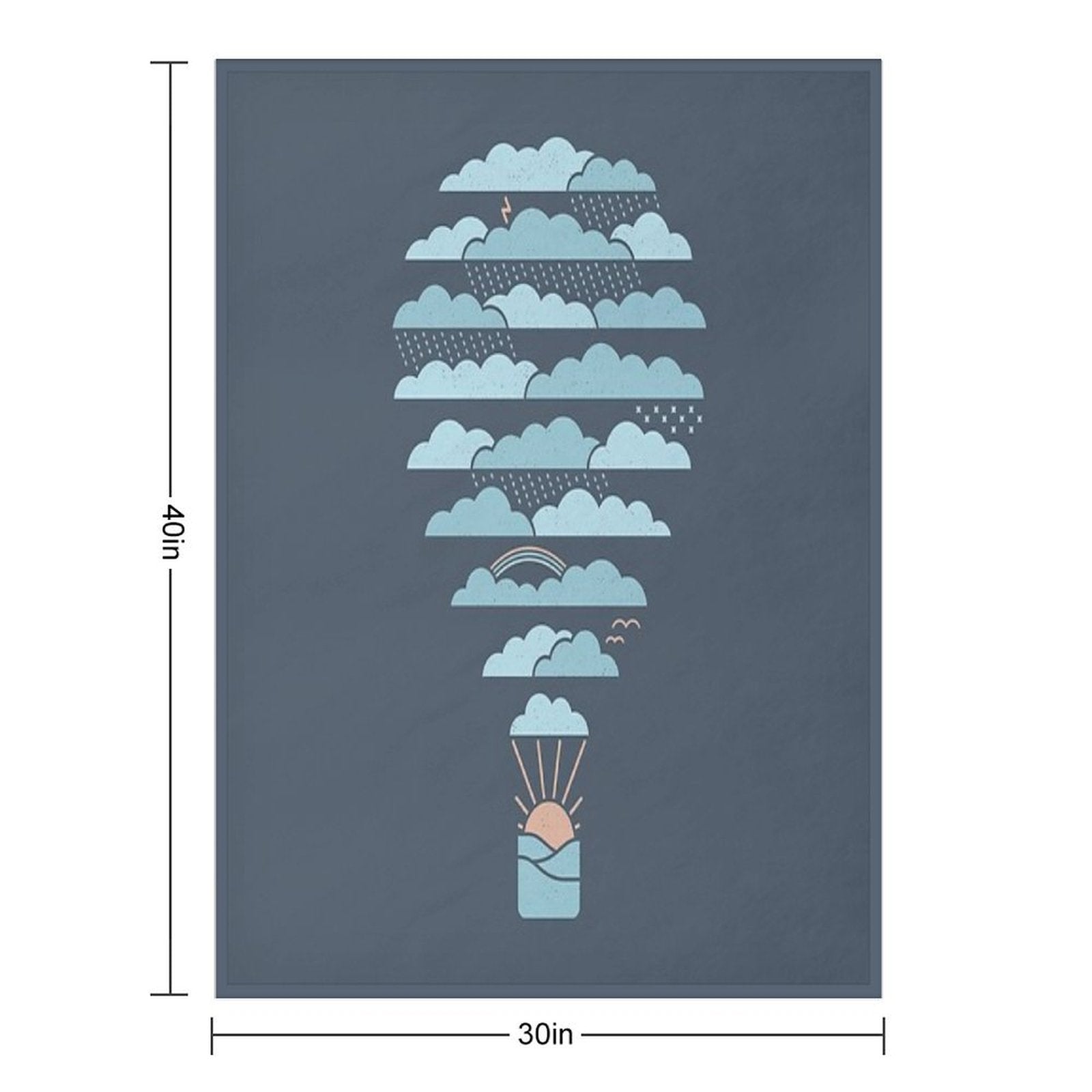 Weather Balloon Anti-pilling Throw Blanket