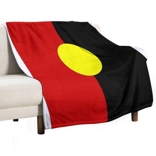 Australian Aboriginal Flag Durable Throw Blanket