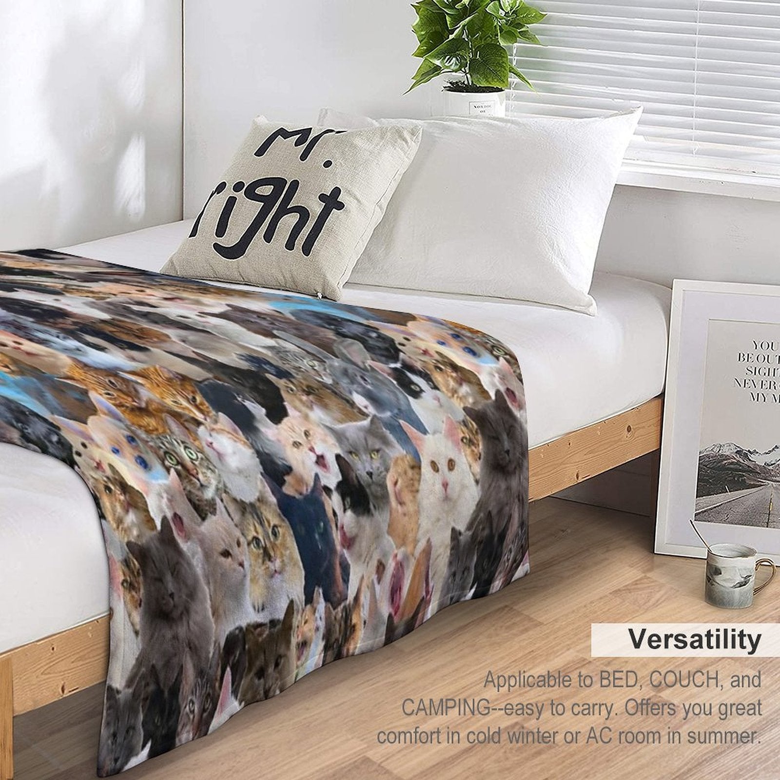 Maximalistic Animal Lover Pattern Premium Throw Blanket