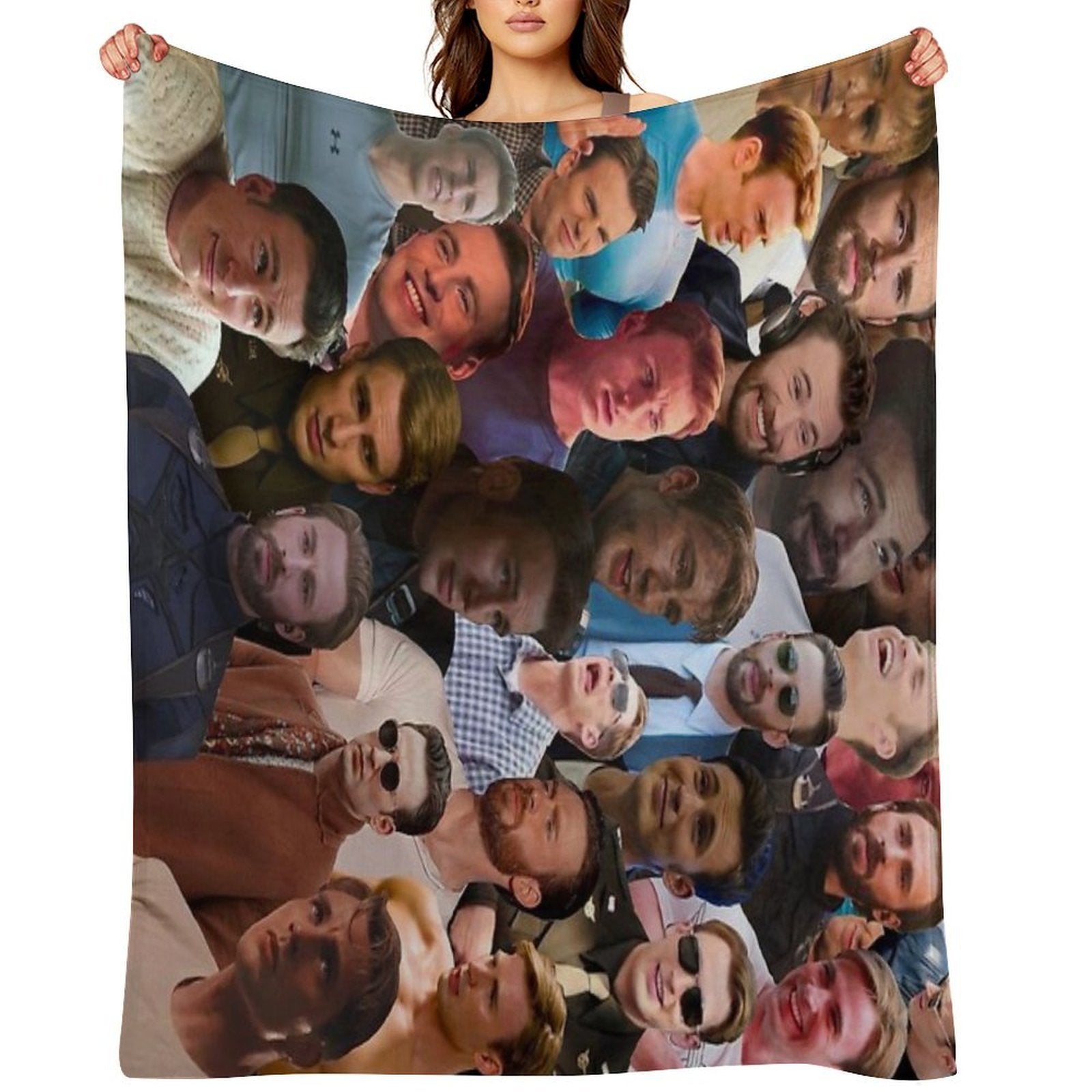 Chris Evans Photo Collage 2 Eco-conscious Throw Blanket