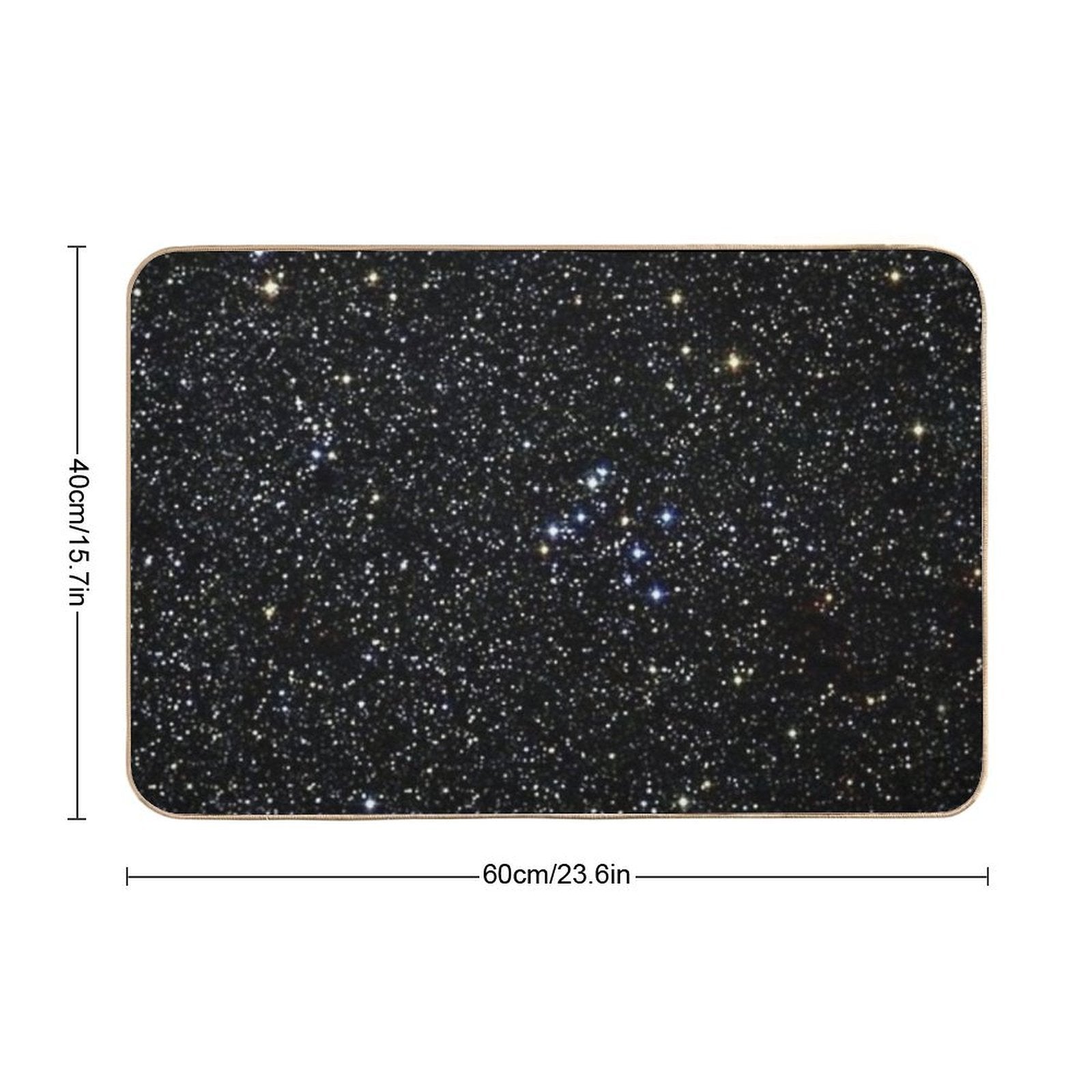 Black Glitter  Pet-Safe Bath Mat