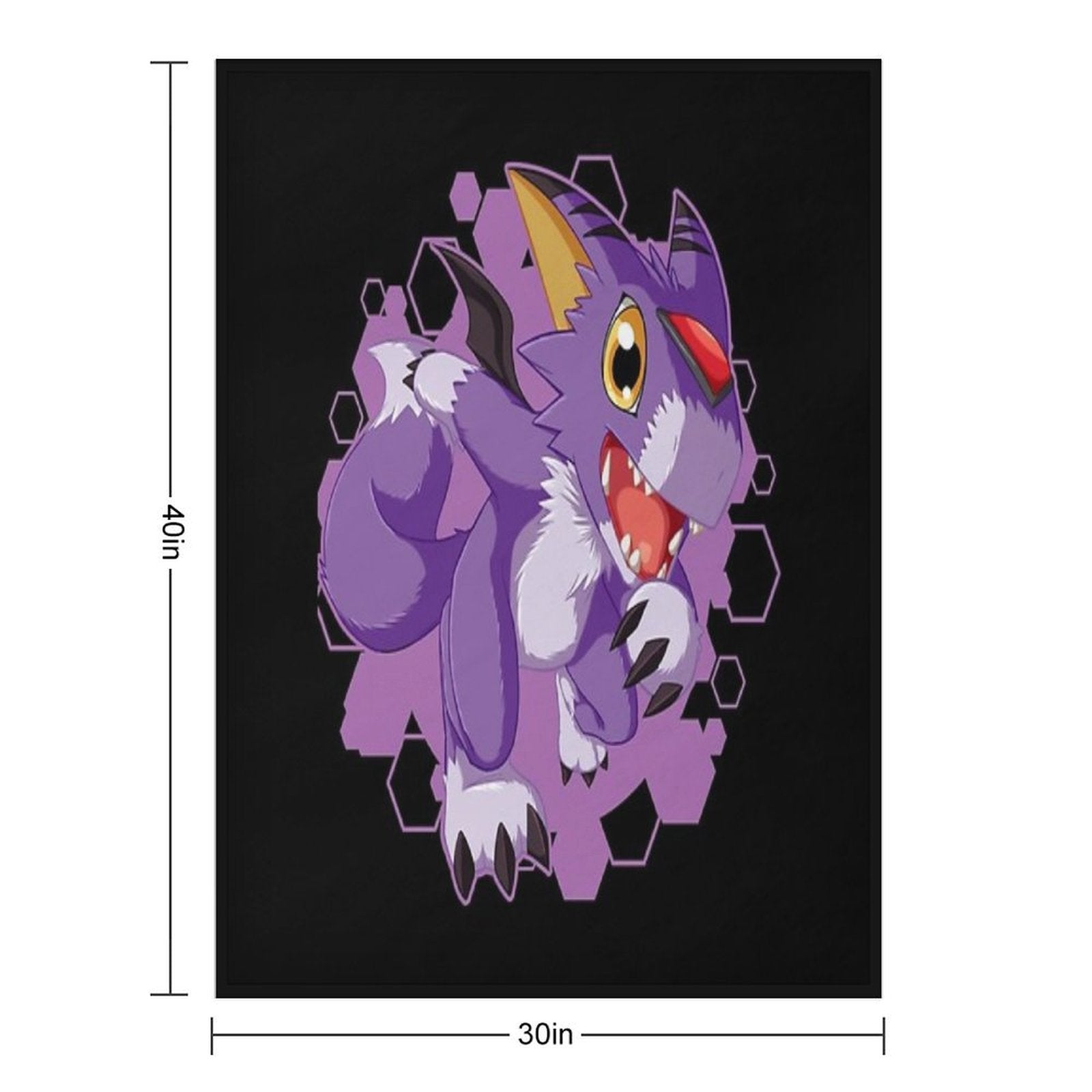 Chibi Dorumon Cute Digimon Design Velvety-soft Throw Blanket