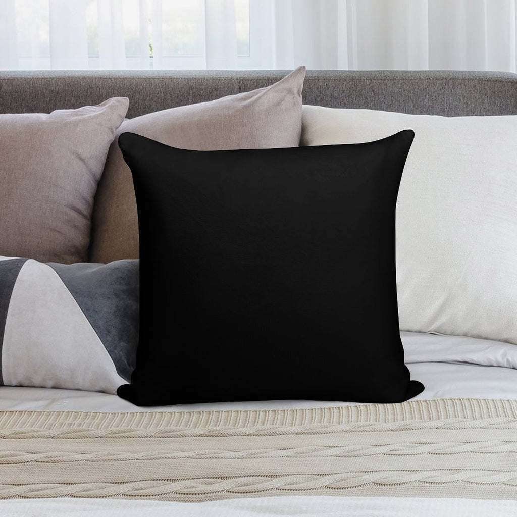 Black Soft Bedroom Essential Throw Pillow