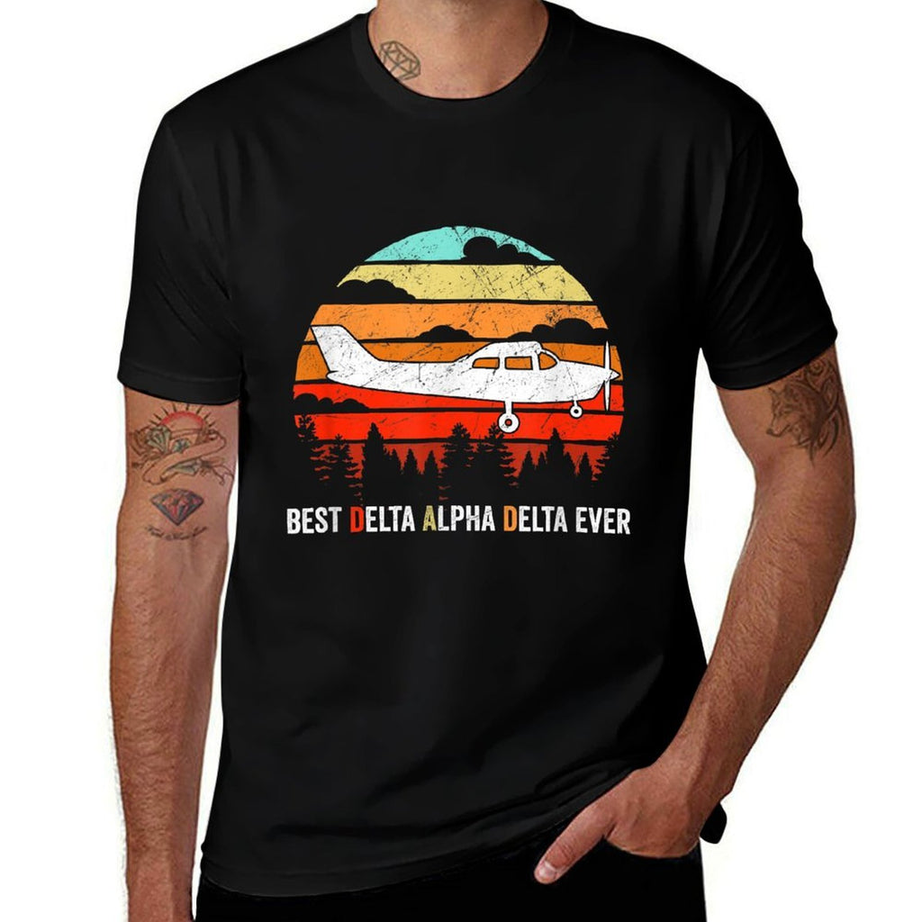 Airplane Pilot Best Dad Flying Gift  High-quality Stitching T-Shirt