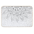 Elegant Grey Mandala Confetti Design  Rapid-Drying Bath Mat