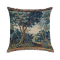 GREENERY, TREES IN WOODLAND LANDSCAPE Antique Flemish Tapestry Soft Luxury Feel Throw Pillow