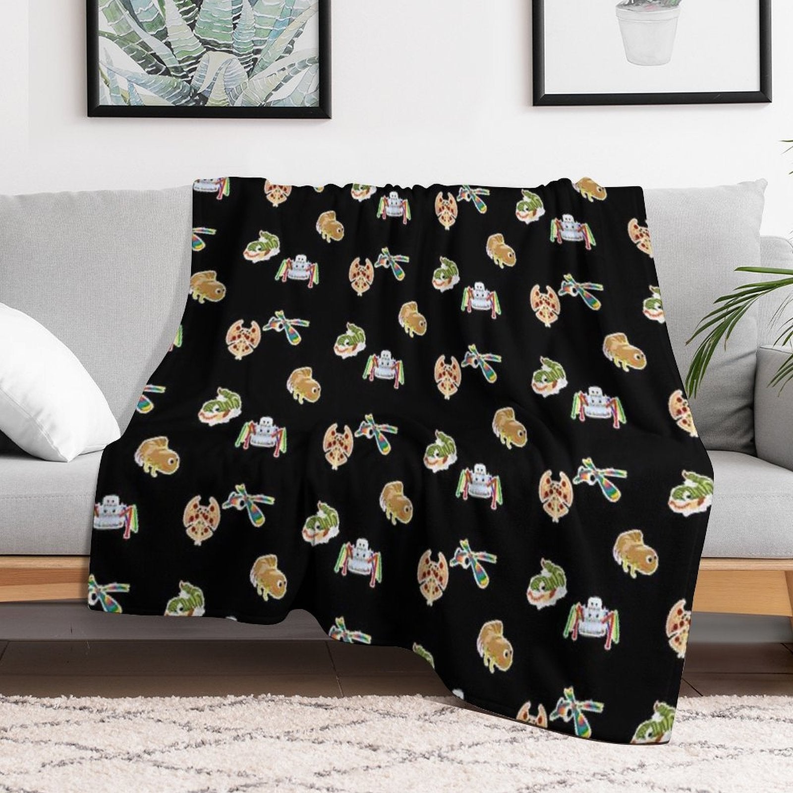 Bugsnax Best Of Bugsnax Pack For Fans Sustainable Throw Blanket