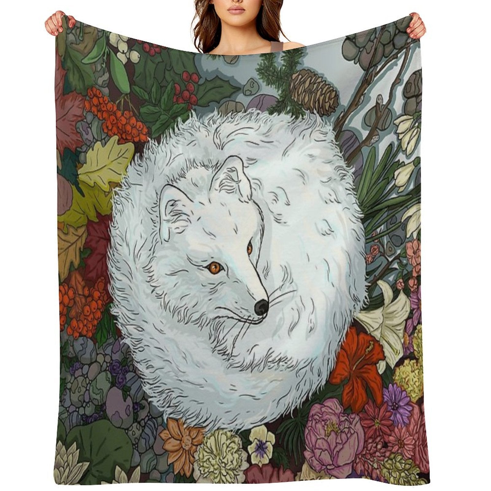 Arctic Fox Durable Throw Blanket