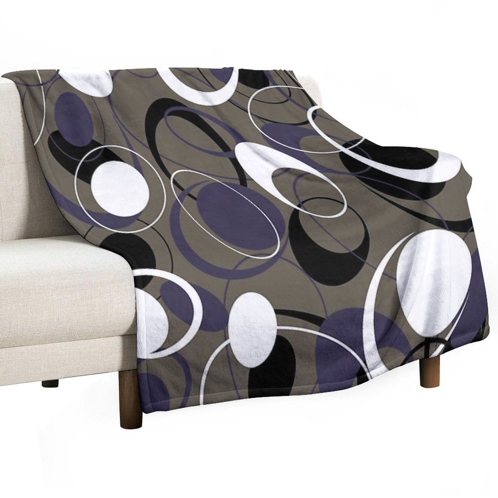 Retro 60s Ovals Compact Throw Blanket
