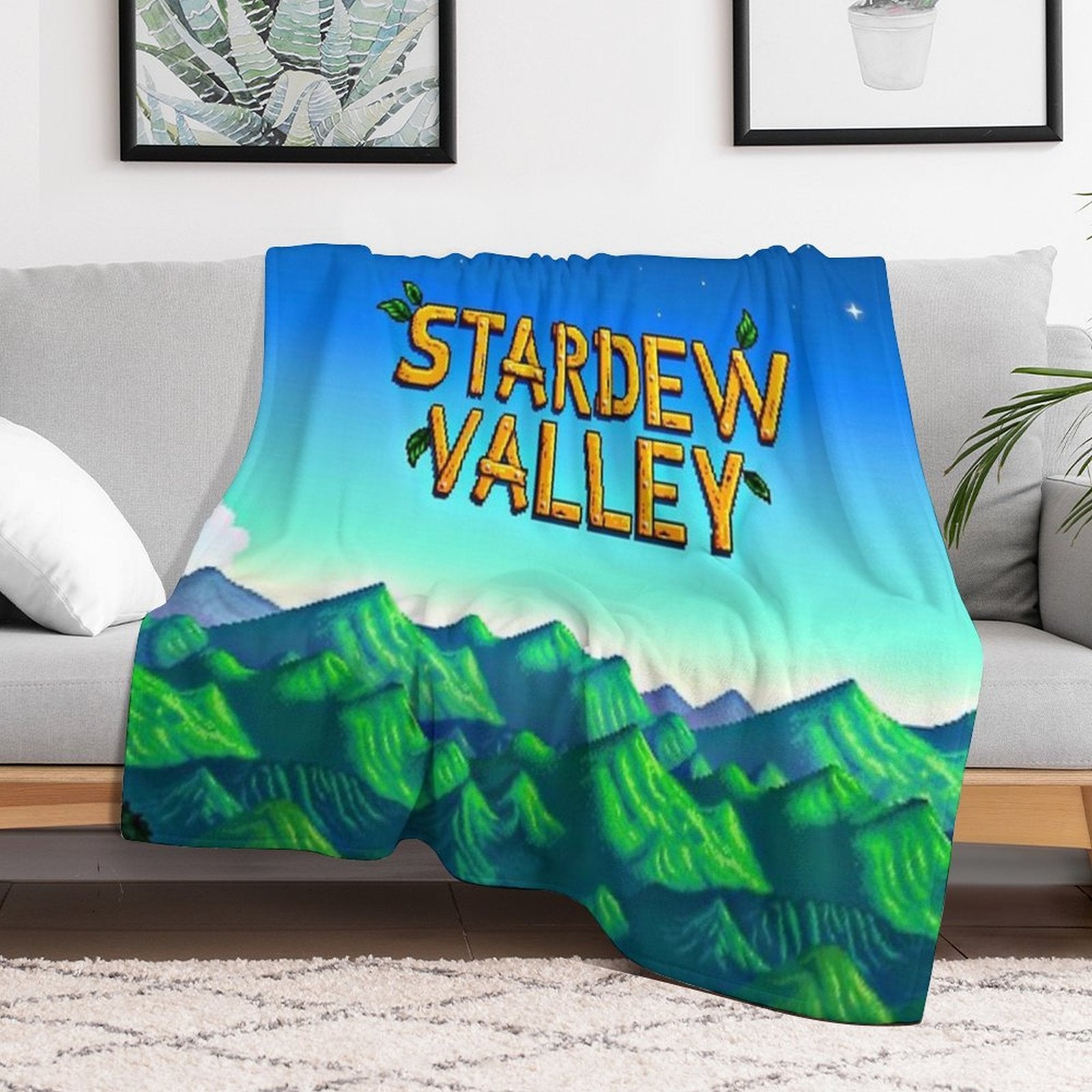 Stardew Valley Title Durable Throw Blanket