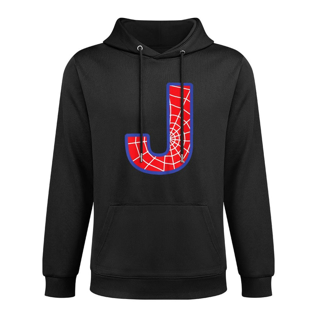 Spider Web Letter J Alphabet Monogram Initial Kids Birthday Customizable Surface Hoodie