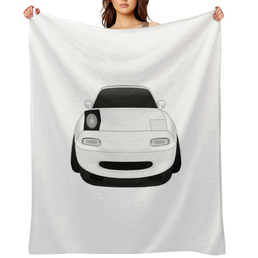 Miata Wink White Premium Throw Blanket