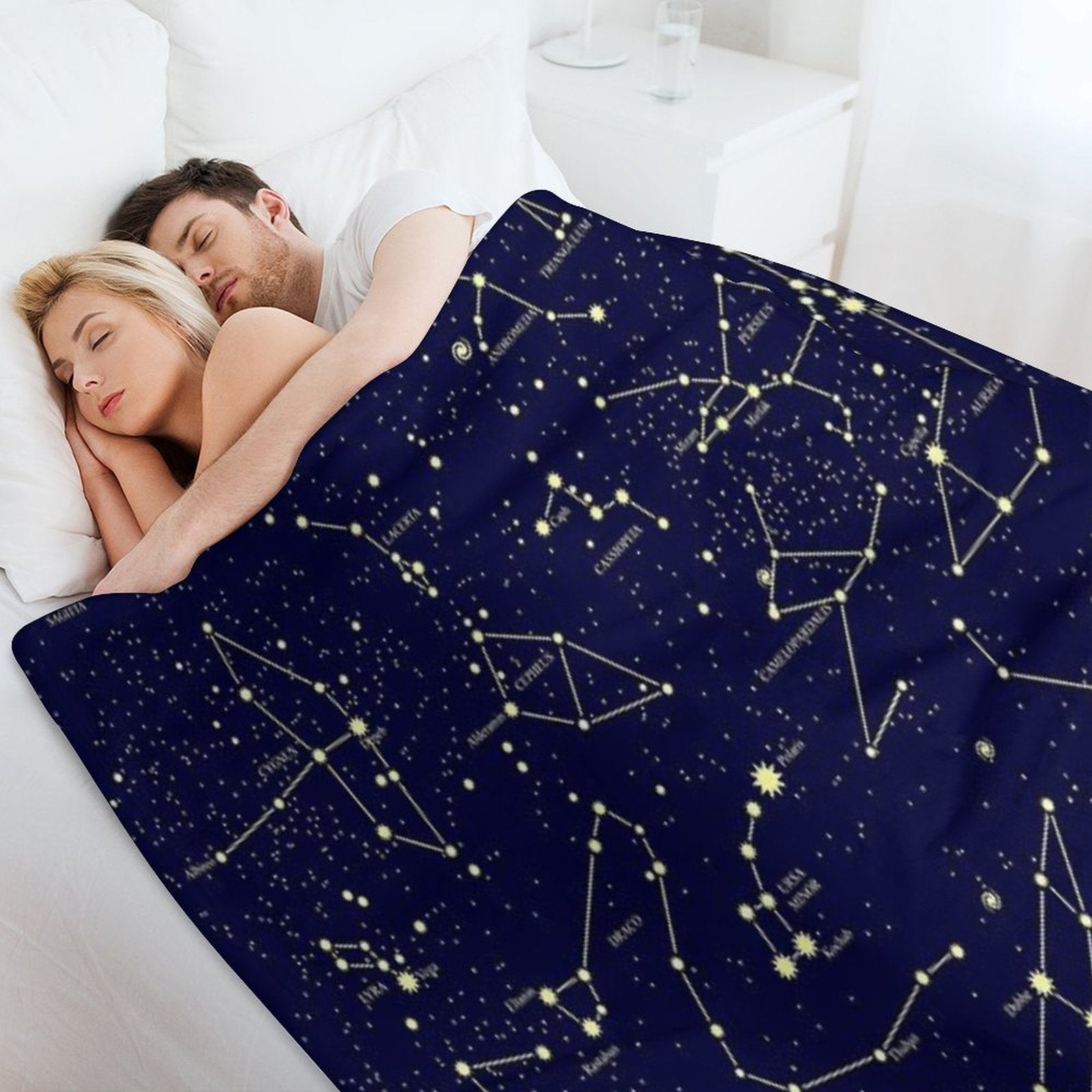 Constellation Astronomy Star Map Night Sky Velvety-soft Throw Blanket
