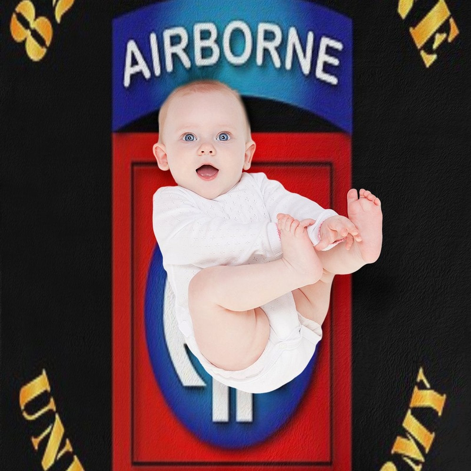 Army - 82nd Airborne Division - SSI - Ver 2 Sustainable Throw Blanket