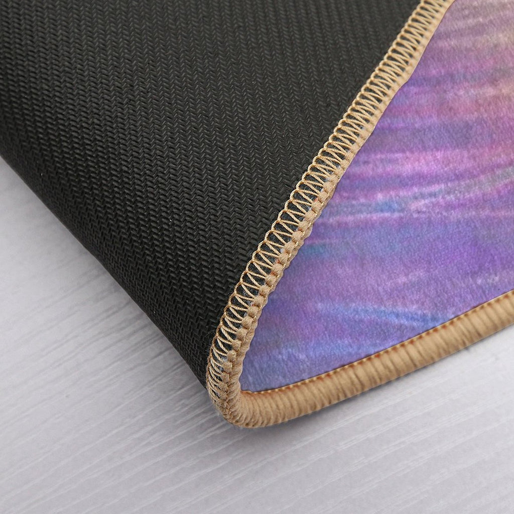 Holographic Neon Crystal Sheet  Stain-Proof Bath Mat