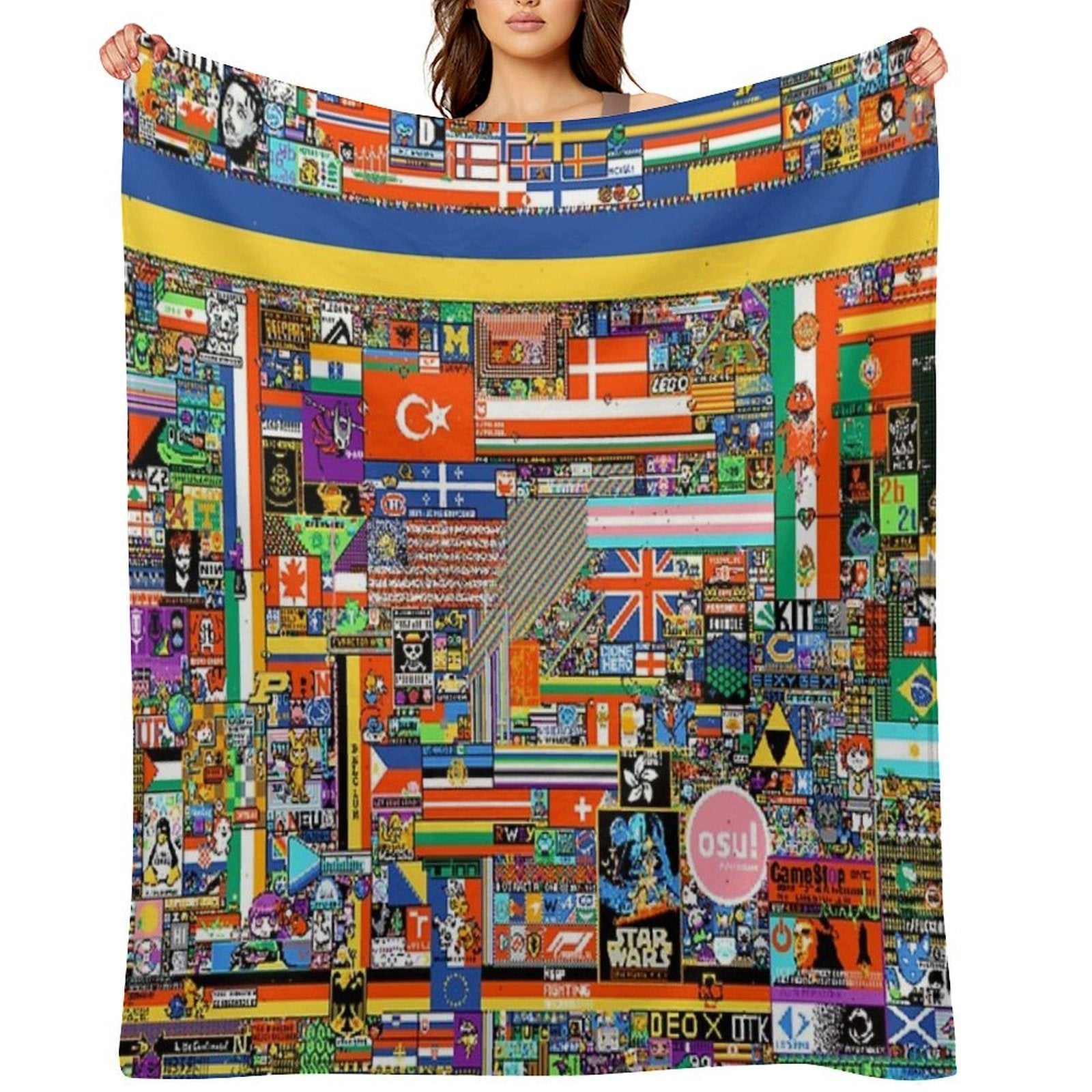 R Place Wrinkle-free Throw Blanket