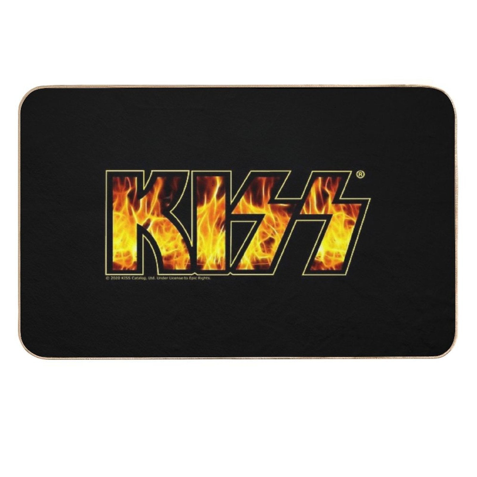 KISS Band Flames Logo Design  Pet-Safe Bath Mat