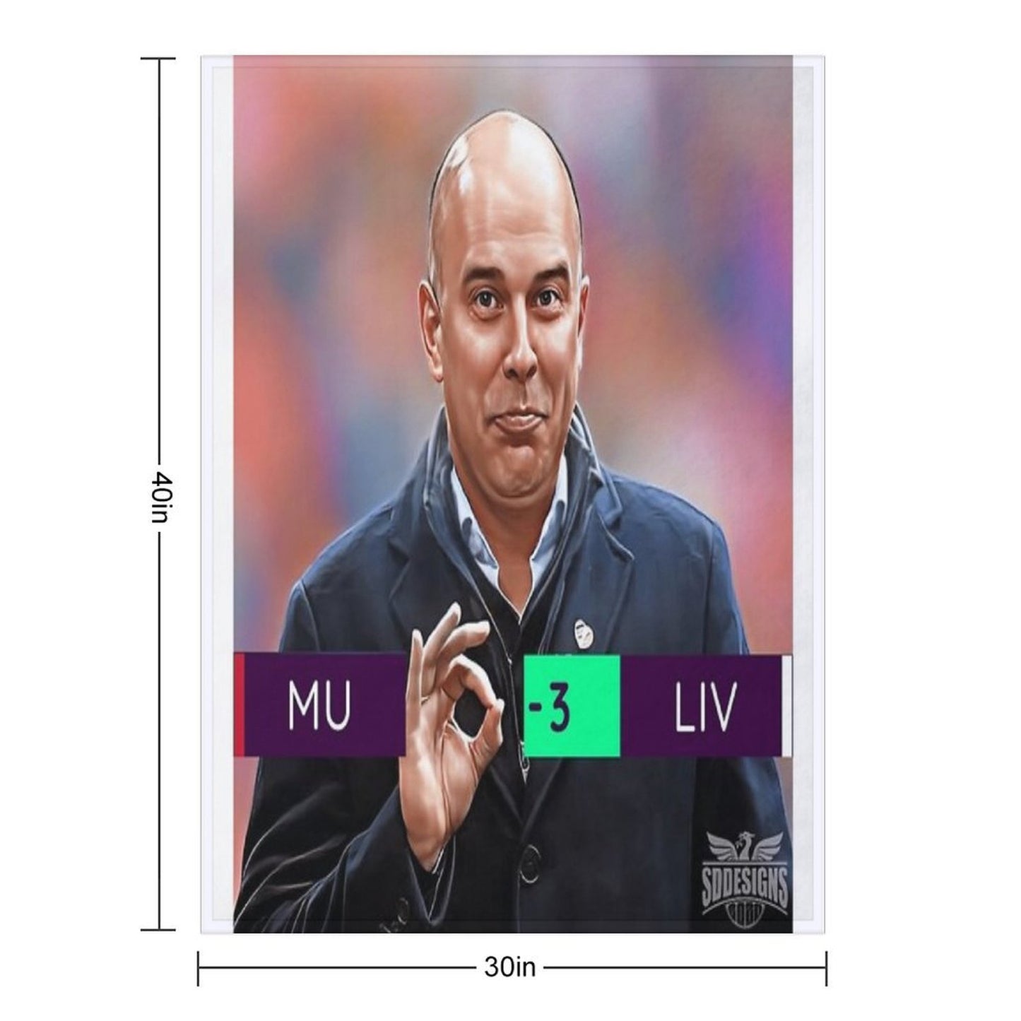 Arne Slot - United 0 Liverpool 3 Durable Throw Blanket