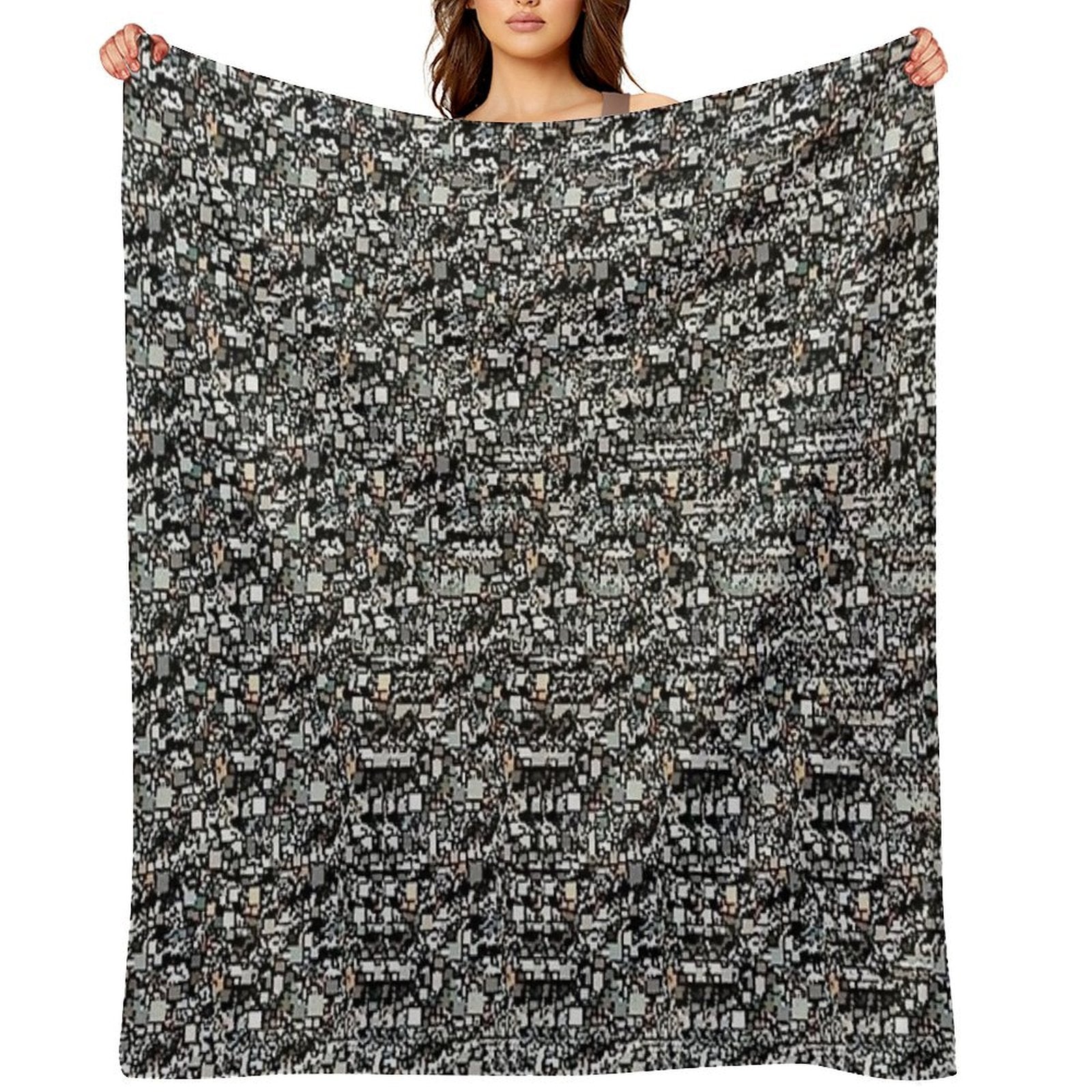 Hammer And Nail Stereogram Versatility Throw Blanket