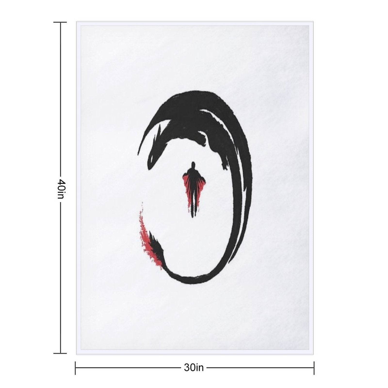 Dragon Rider Plush Throw Blanket