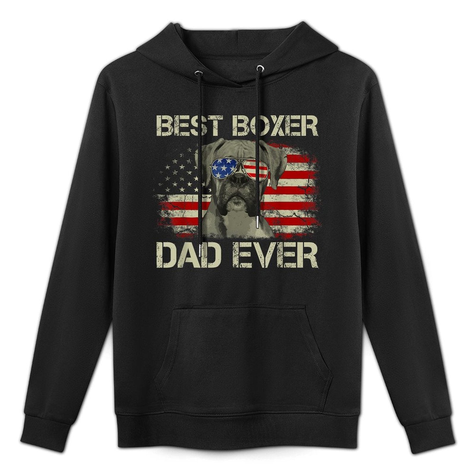 Best Boxer Dad Ever Tshirt Dog Lover American Gift Breathable Fabric Hoodie