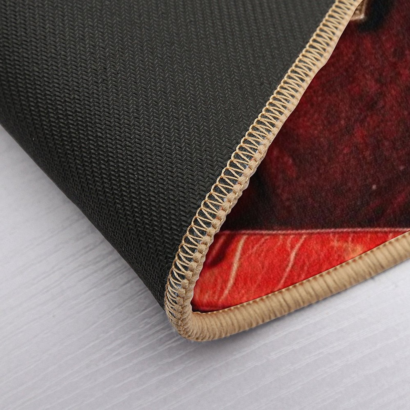 Classic Cadillac Interior. Red. Durable Bath Mat