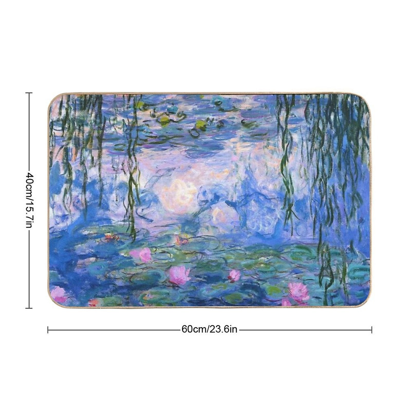 Water Lilies Monet  Slip-Resistant Bath Mat