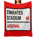 Emirates Stadium Football Sign Wrinkle-free Throw Blanket