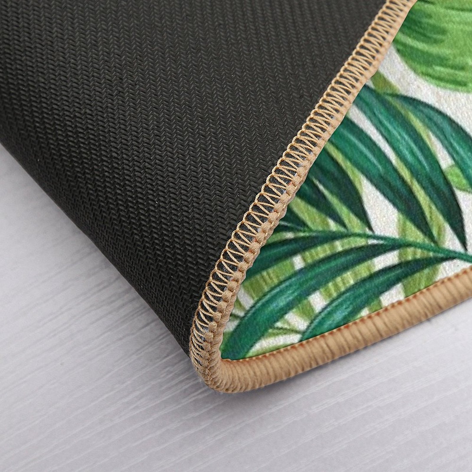 Green Tropical Leaves  Versatile Bath Mat