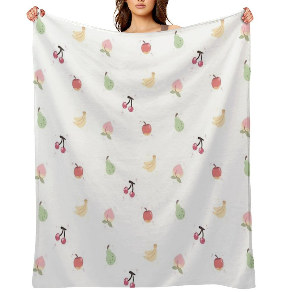Cute Fruits Plush Throw Blanket