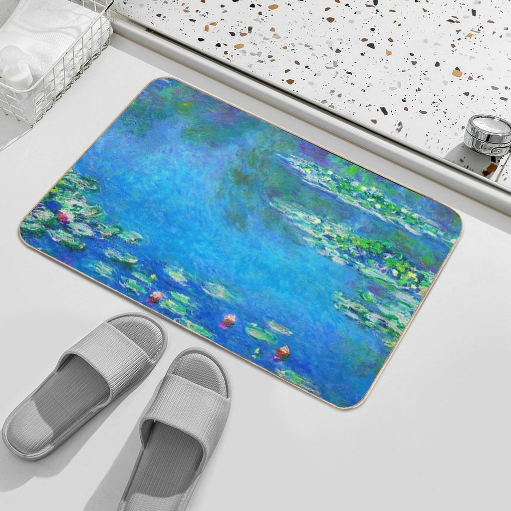 Claude Monet Water Lilies Color-Enhanced  Fade-Resistant Bath Mat