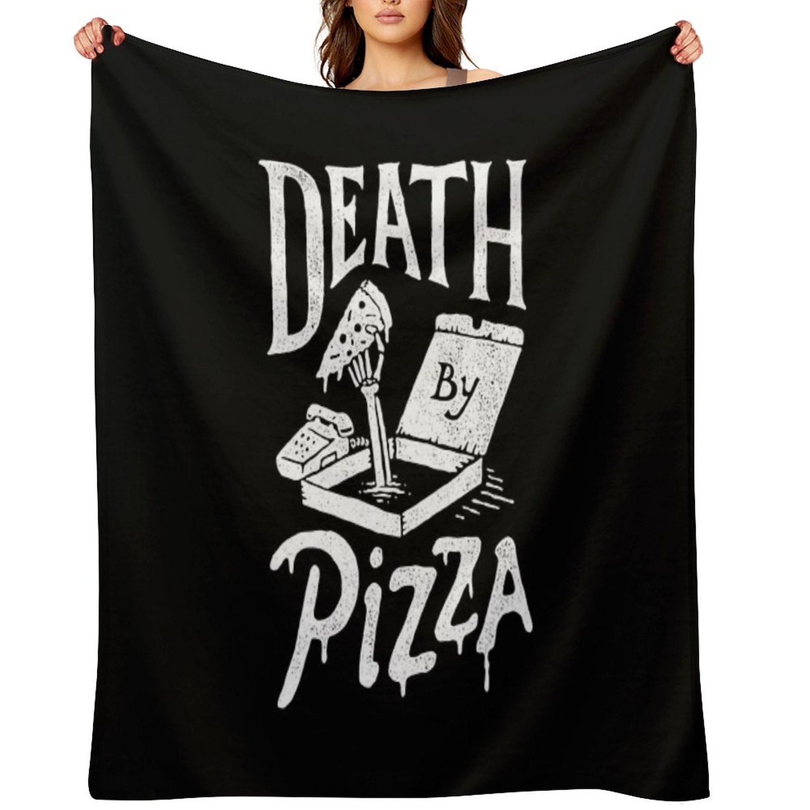 Death By Pizza Eco-conscious Throw Blanket
