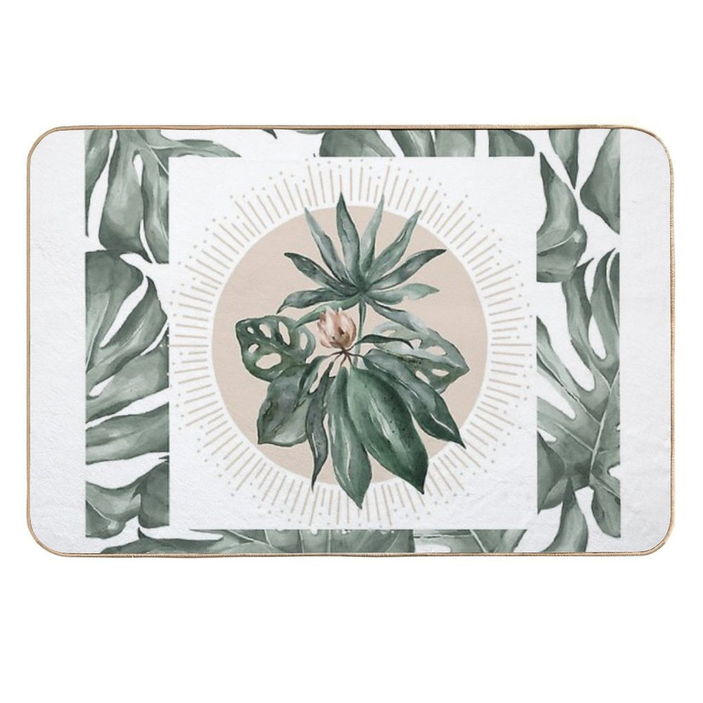 Floral Jungle Design  Stain-Proof Bath Mat