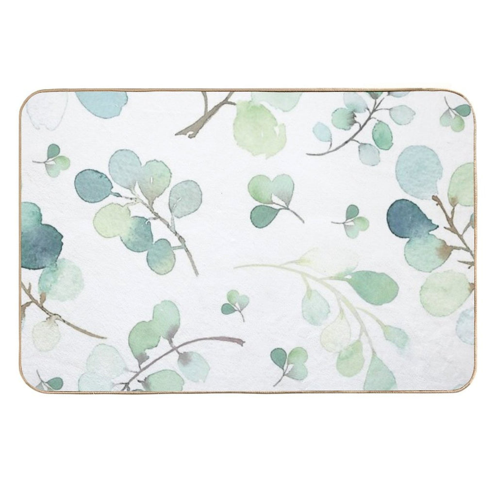 Botanical Leaves, Leaf Pattern  Slip-Resistant Bath Mat