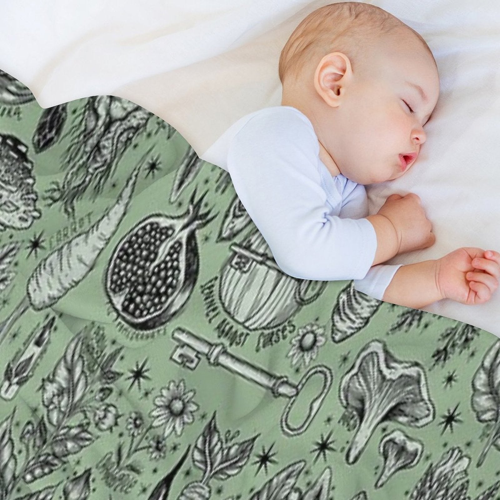 HERBARIUM Machine-washable Throw Blanket