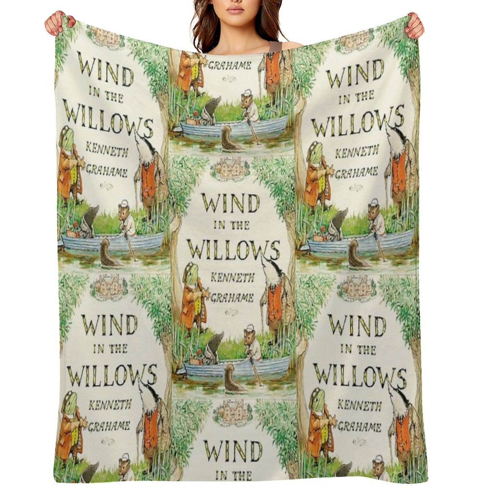 Wind in The Willows Book Cover Lightweight Throw Blanket