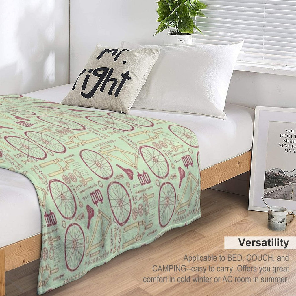 Bicycle Parts Compact Throw Blanket