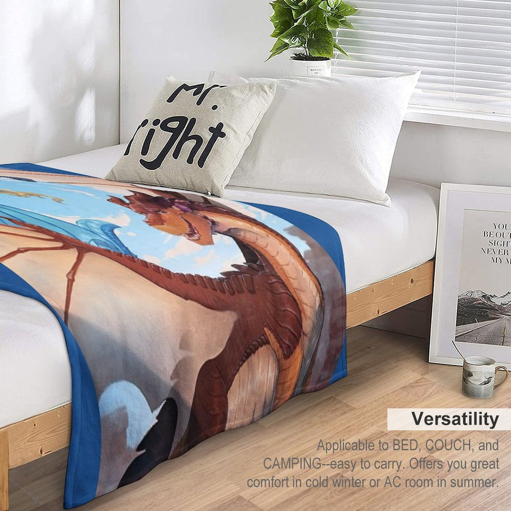 Wings of Fire - Clay And The Dragonets of Destiny Shrink-resistant Throw Blanket