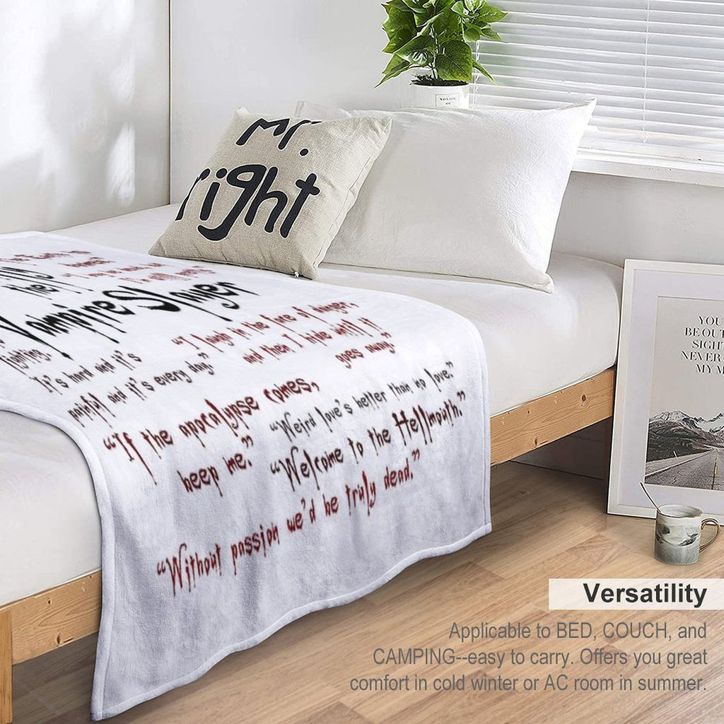 Buffy The Vampire Slayer Quotes Eco-conscious Throw Blanket