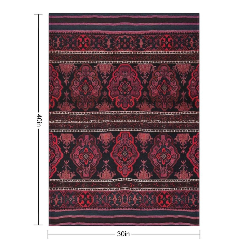 Traditional Moroccan Rug Artwork Comfort Throw Blanket