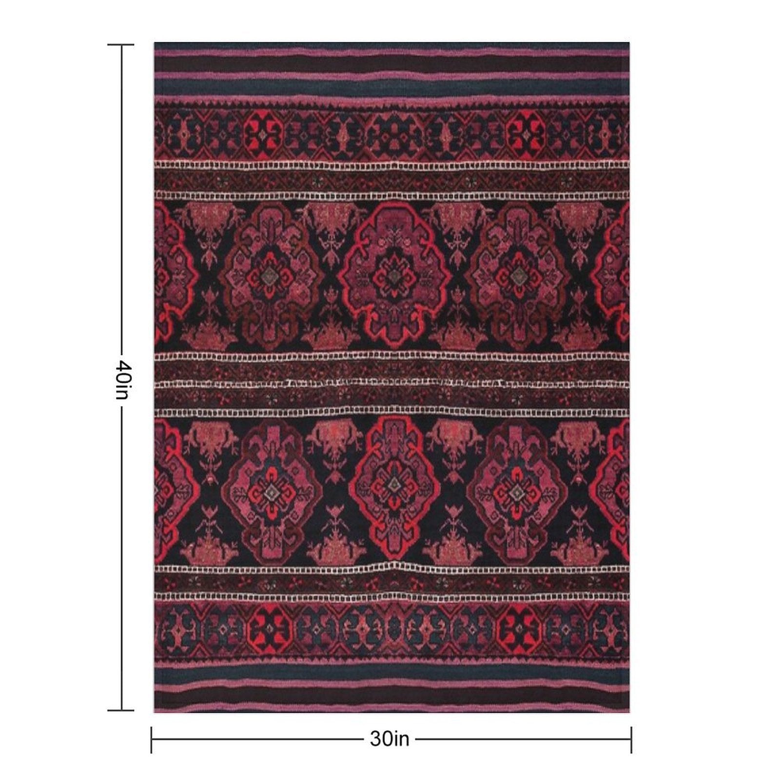 Traditional Moroccan Rug Artwork Comfort Throw Blanket