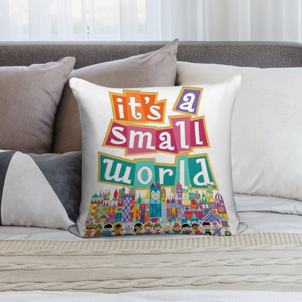 It's A Small World - Full Graphic by Kelly Design Company Soft High-Density Material Throw Pillow
