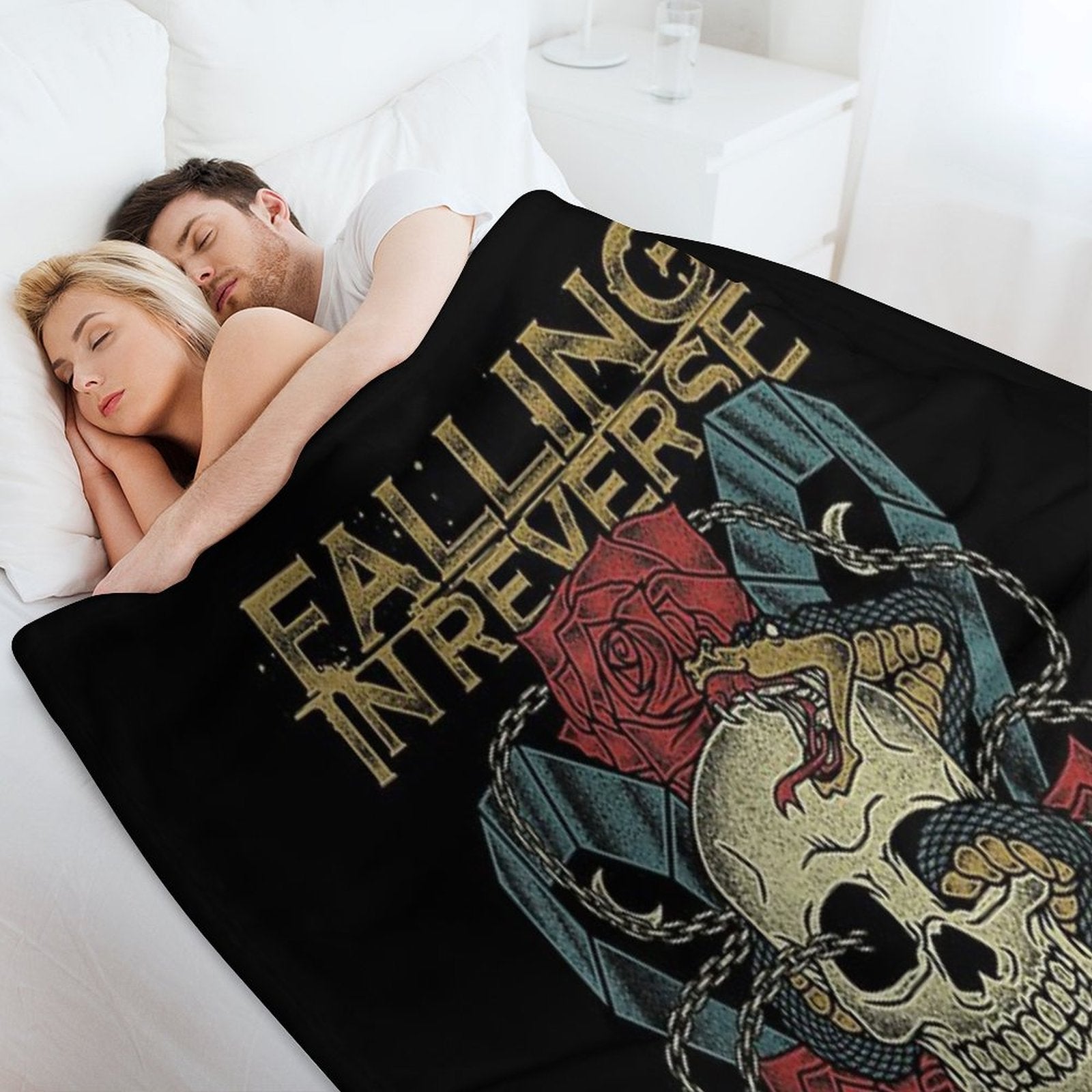Falling In Reverse - Official Merchandise - The Death Vintage Anti-pilling Throw Blanket