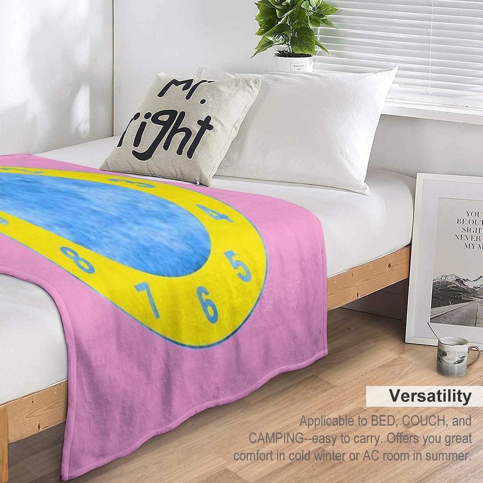 Clock Rug (The Big Comfy Couch) Travel-friendly Throw Blanket