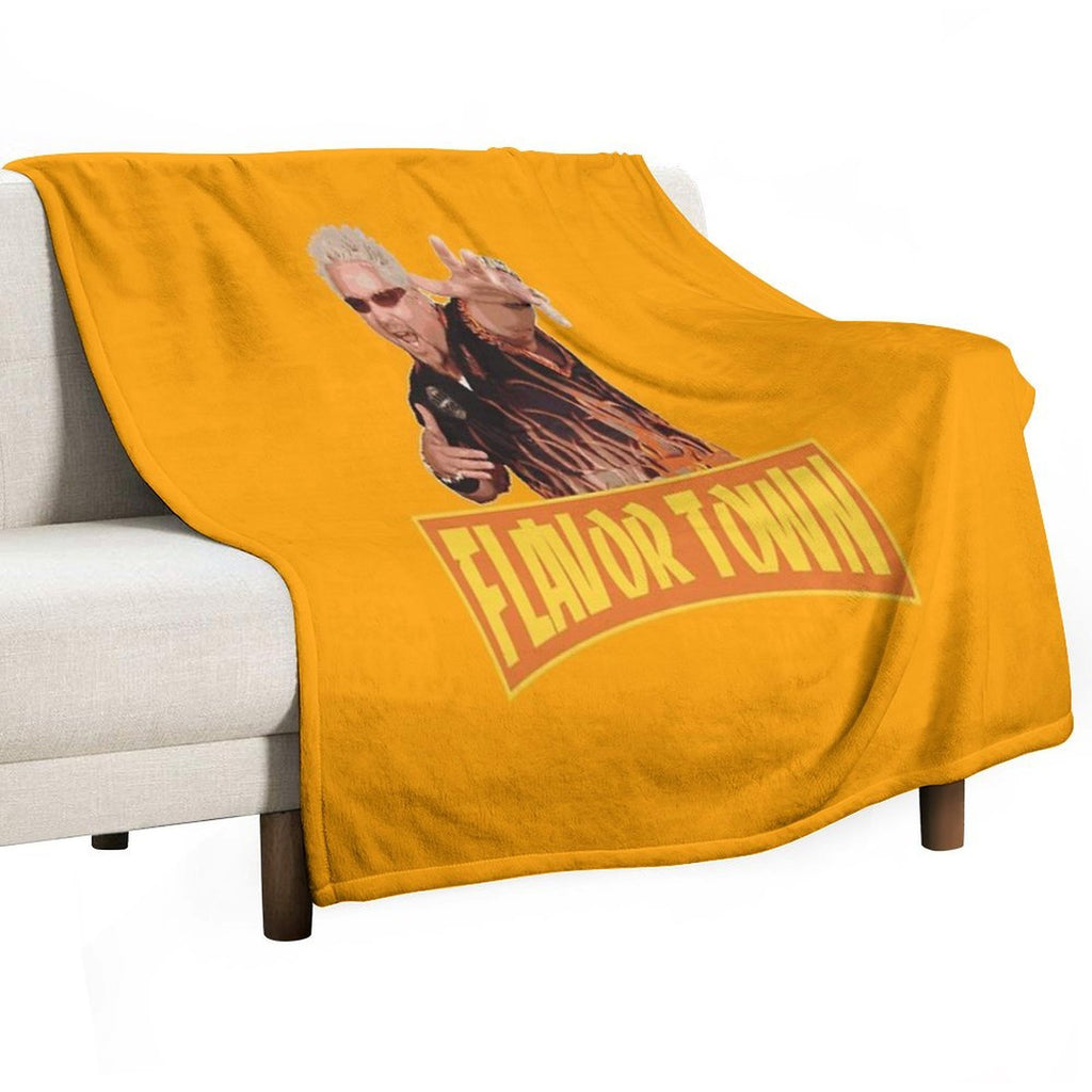 FLAVOR TOWN USA - GUY FlERl Quick-dry Throw Blanket