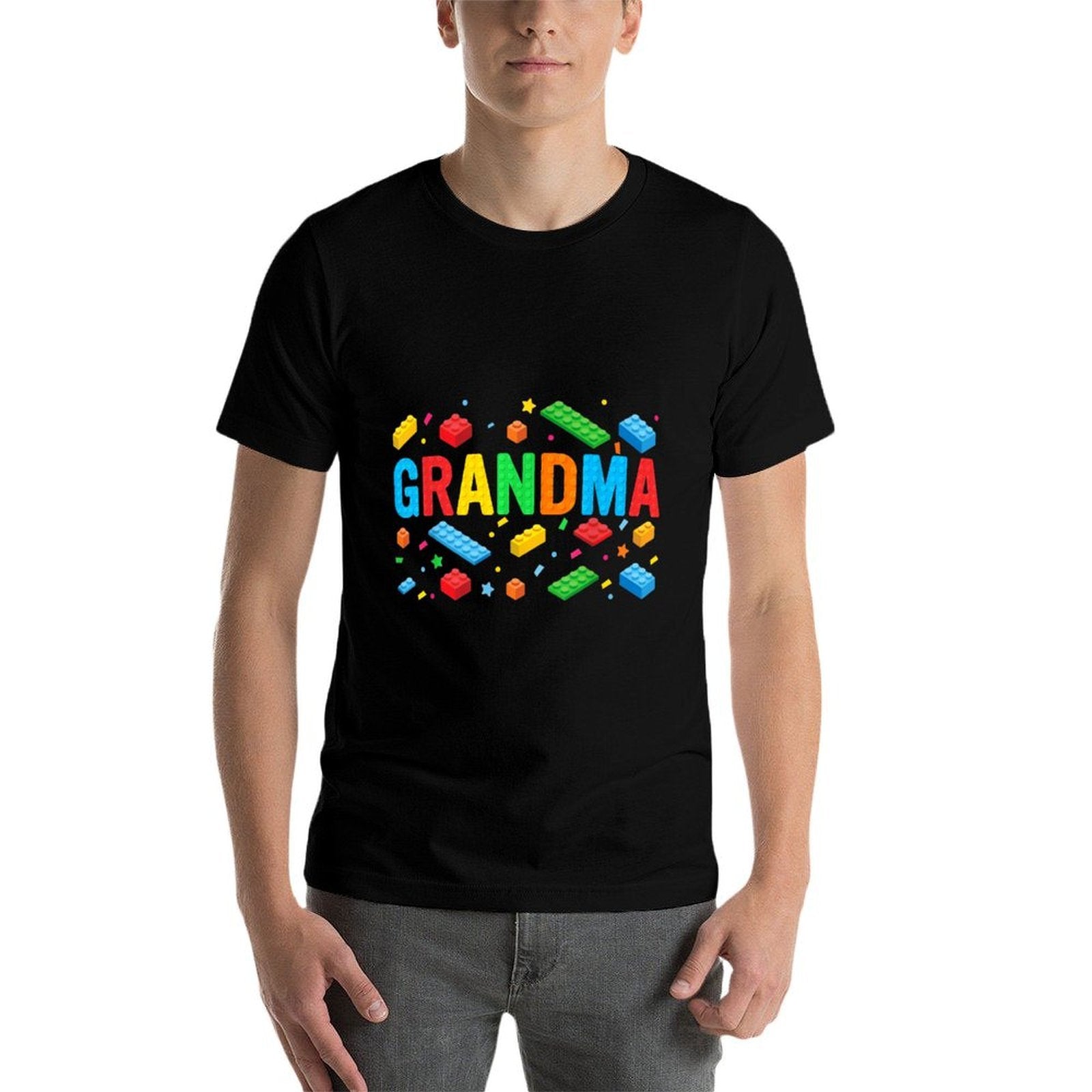 Grandma Master Builder Building Bricks Blocks Family Funny  Summer-ready Fabric T-Shirt