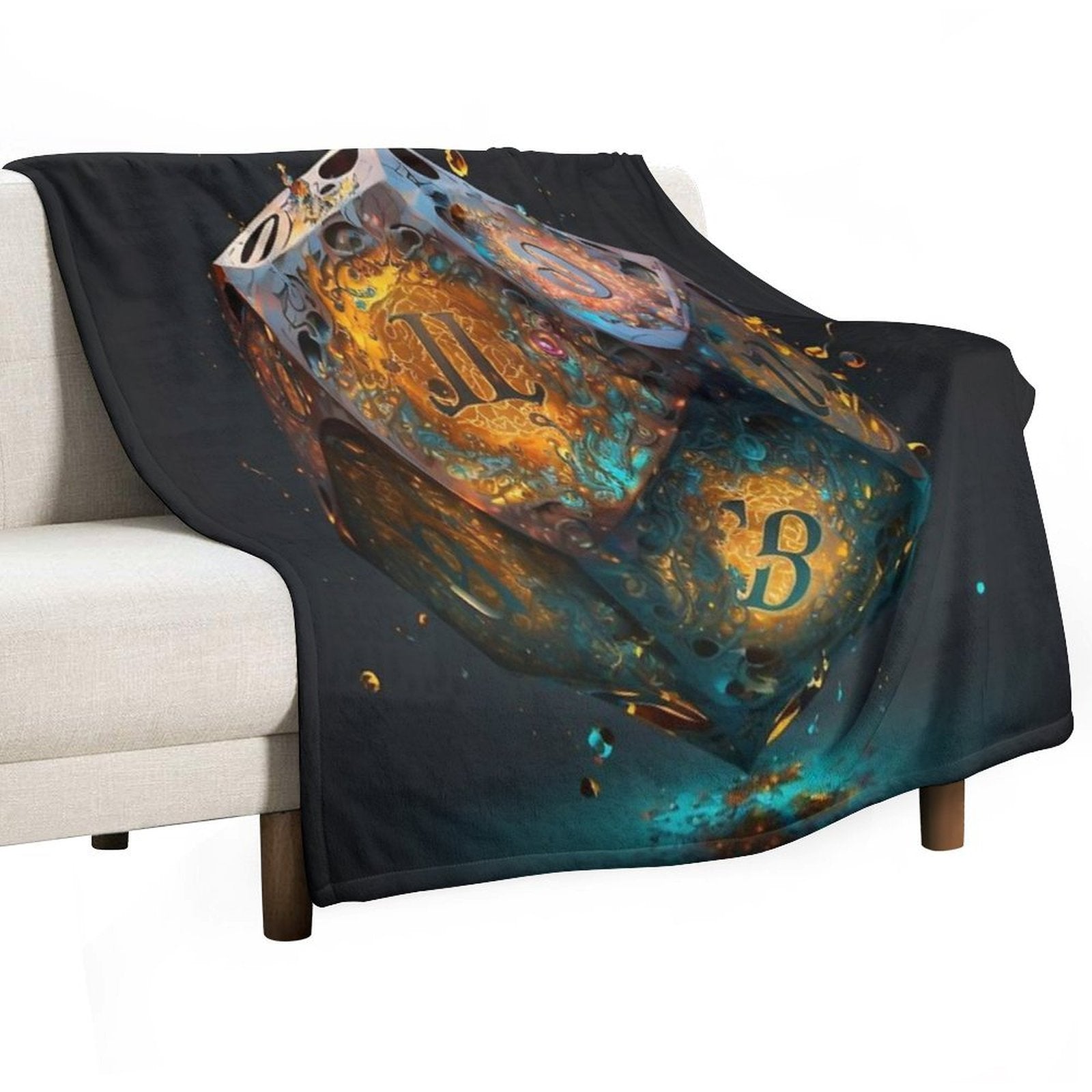 Dungeons And Dragons D20 Shrink-resistant Throw Blanket