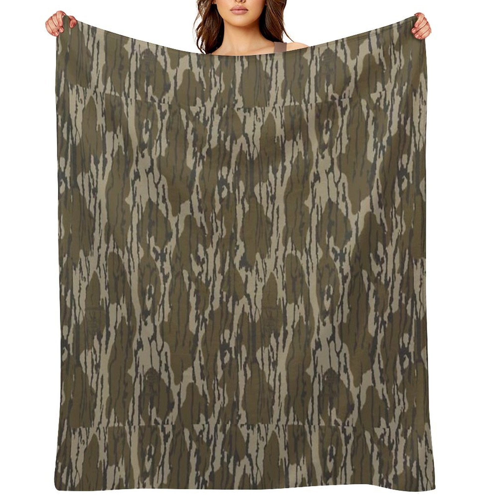 Everything Bottom Lands Camo Durable Throw Blanket