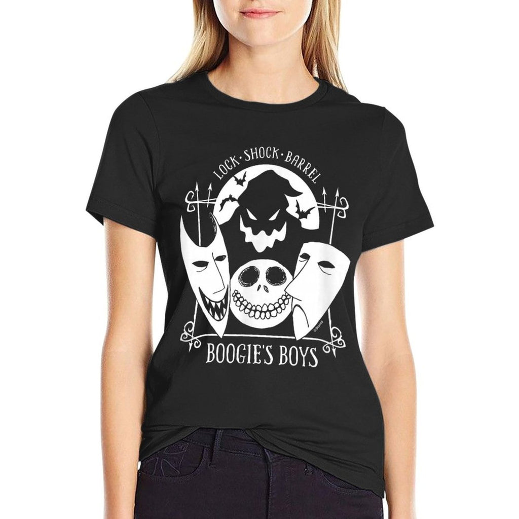 The Nightmare Before Christmas - Boogie Lock Shock Barrel  Slim-fit Cut T-Shirt